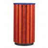 Poubelle extérieur de 80 L en bois de dos couleur bleue