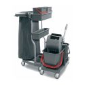 Photo : Chariot de Ménage Professionnel Ergonomique 2-en-1 Sans sac nylon - Sans - Sans presse