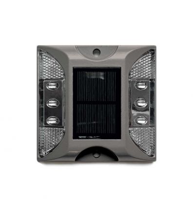 Plot routier solaire LED 20 tonnes bidirectionnel couleur blanche