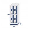 Schéma vestiaire monnayeur 4 cases 2 colonnes