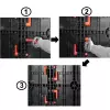 Coffrage modulaire avec poignets intégrées