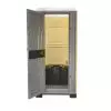 Toilette de chantier beige avec bac amovible 125 litres et chasse d'eau