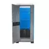 Toilette de chantier bleue avec bac amovible 125 litres et chasse d'eau