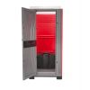 Toilette de chantier rouge avec bac amovible 125 litres et chasse d'eau
