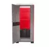 Toilette de chantier rouge avec bac amovible 125 litres et chasse d'eau