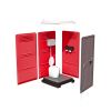Toilette de chantier raccordable rouge - Vue éclatée