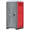 Cabine fermée - Toilette de chantier raccordable rouge