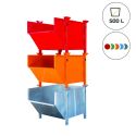 Photo : Benne de chantier superposable 500 L Bleu clair RAL 5012