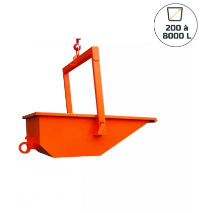 Benne à palonnier pour chantier