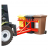 Basculeur de conteneur soulevant 3 poubelles de 360 L