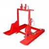 Basculeur de conteneur rouge avec dispositif de basculement par câble