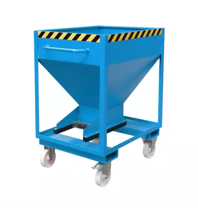 Trémie fond ouvrant bleu 375