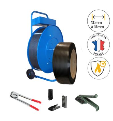 Kit de Cerclage Feuillard Polypropylène 12 à 16 mm
