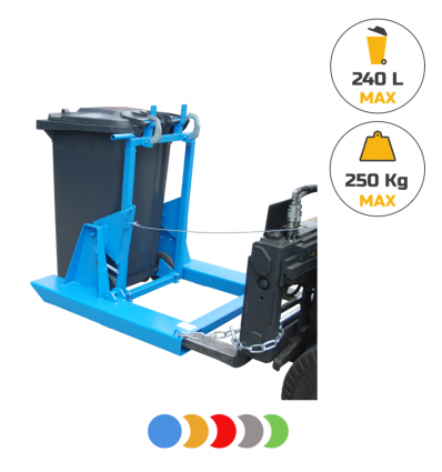 Basculeur de conteneur bleu