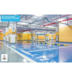 Peinture sol parking colorée