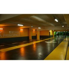 Résine sol parking et garage blanche et grise