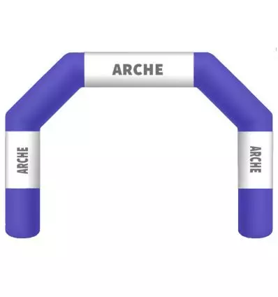 Arche d'arrivée gonflable bleue