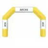 Arche d'arrivée gonflable jaune
