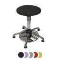 Photo : Tabouret médical réglable au pied Mandarine - Sur patins