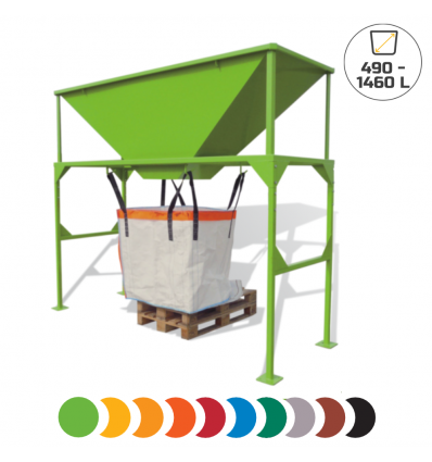 Couverture trémie de remplissage sur pieds