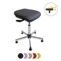 Photo : Tabouret de laboratoire Mandarine - Sur patins - 41 à 54 cm