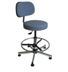 Siège de laboratoire avec option repose pieds - bleu