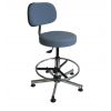 Siège de laboratoire avec option repose pieds - bleu