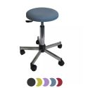 Photo : Tabouret médical à roulettes ou sans roulettes personnalisable Mandarine - Sur patins - 40 à 53 cm