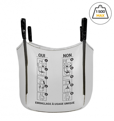 Couverture big bag vide à fond plat