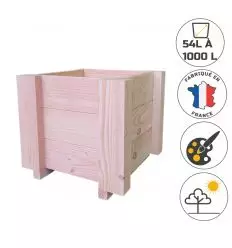 Jardinière urbaine carrée en bois
