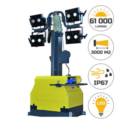 Tour d'éclairage mobile 61000 lumens