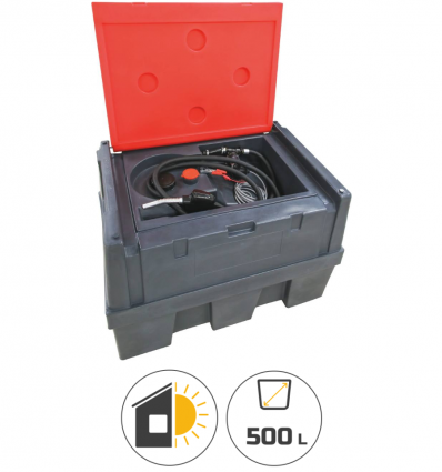Cuve gasoil 500 litres avec capot - outdoor