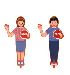 Figurine de signalisation Léo et Léa