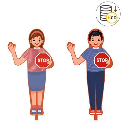 Figurine de signalisation Léo et Léa