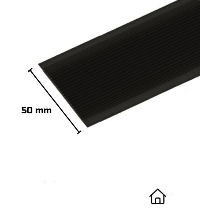 Nez de marche alu noir Intérieur Profil plat