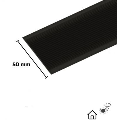 Nez de marche alu noir Plat Intérieur et Extérieur