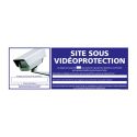 Photo : Panneau Site Sous Vidéo-Protection 210 x 75 mm - Adhésif - Site sous vidéo-protection - Sans