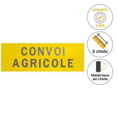 Panneau convoi agricole pour voiture pilote et poids lourd