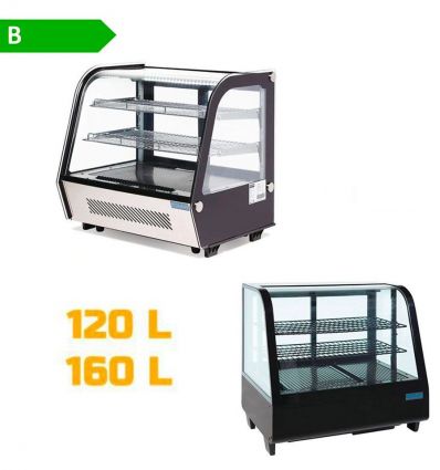 Comptoir vitrine réfrigéré de pâtisserie 120 ou 160 litres
