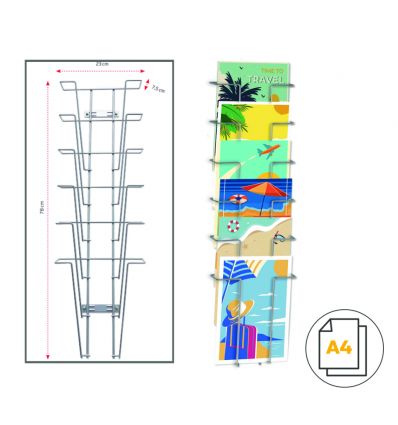Présentoir mural pour cartes postales
