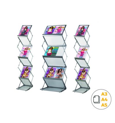présentoir brochure pliable A3, A4, A5