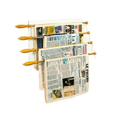 présentoir mural 4 baguettes à journaux