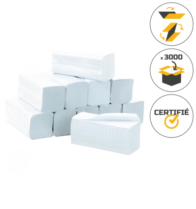 Essuie-main papier professionnel pliage en V ou Z