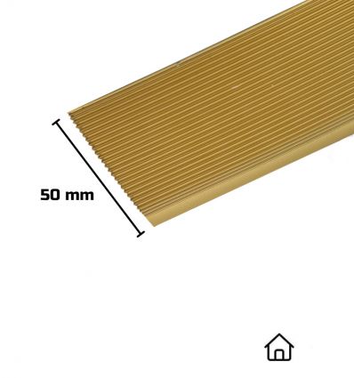 Nez de marche alu doré Intérieur Profil plat