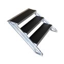 Photo : Escalier pour praticable de scène Quick Lock Résine pastillée noire - Sans