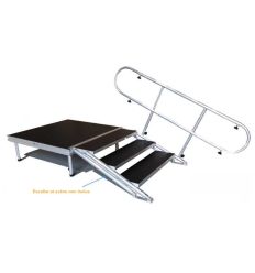 Garde-corps installé sur l'escalier