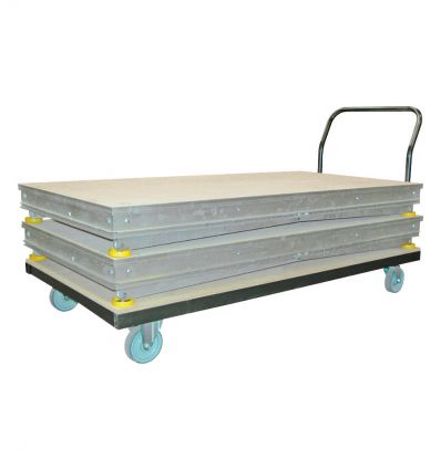 Chariot pour praticable de scène ciseaux