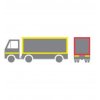 Bande réfléchissante poids lourd et camion conforme aux normes