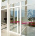 Photo : Lot de 4 bandes de signalisation pour surface vitrée - Ronds Noir - Aspect de l'adhésif : Mat - H 5 cm x L 1 m
