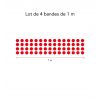 Lot de 4 bandes de signalisation de 1 m pour surface vitrée - Ronds